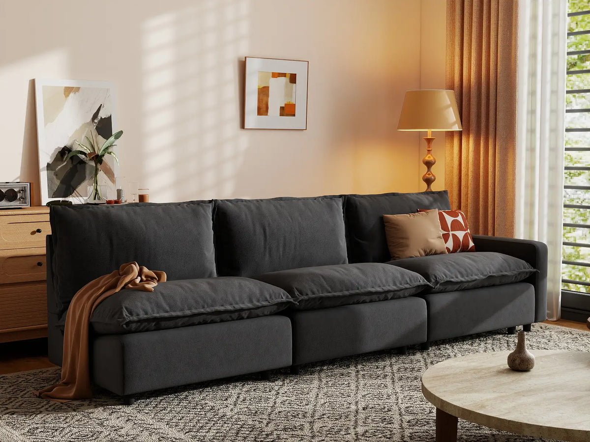 3 Piece Grey Linen Home Living Couch Sectionals 3 Seater 5 1744e8eb 3698 46e3 9f8f 0348d19de3fa