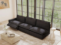 3 Piece Grey Linen Small Space Couch Sectionals 3 Seater 1