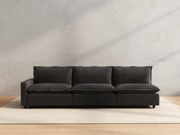 3 Piece Grey Linen Small Space Couch Sectionals 3 Seater 4