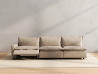 3 Piece Khaki Linen Condo Furniture Couch Sectionals 3 Seater 5