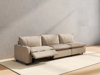 3 Piece Khaki Linen Condo Furniture Couch Sectionals 3 Seater 6