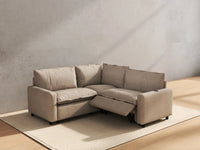 3 Piece Khaki Linen Modern Farmhouse V Shaped Sectionals 3 Seater 6