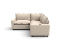 Modular Cero Reclining Sectionals | 3-Piece Beige Linen Grand Estate V-Shaped Sectionals 3-Seater