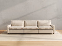 Modular Cero Reclining Sectional Couch | 3-Piece Beige Linen Home Living Couch Sectionals 3-Seater