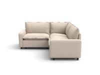 Modular Cero Modular Sectionals | 3-Piece Beige Linen Small Space V-Shaped Sectionals 3-Seater