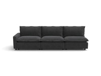 Modular Cero Power Reclining Sectional Couch | 3-Piece Grey Linen Home Living Couch Sectionals 3-Seater