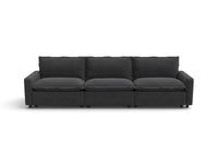 Modular Cero Couch Recliner Sectional | 3-Piece Grey Linen Home Living Couch Sectionals 3-Seater
