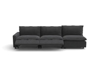 Modular Cero Power Reclining Sectional Couch | 3-Piece Grey Linen Home Living Couch Sectionals 3-Seater