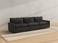 Modular Cero Cloud Modular Sectional | 3-Piece Grey Linen Home Living Couch Sectionals 3-Seater