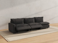 Modular Cero Power Reclining Sectional Couch | 3-Piece Grey Linen Home Living Couch Sectionals 3-Seater