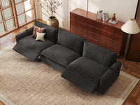 Modular Cero Couch Recliner Sectional | 3-Piece Grey Linen Home Living Couch Sectionals 3-Seater