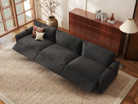 Modular Cero Sectional Reclining Couch | 3-Piece Grey Linen Small Space Couch Sectionals 3-Seater
