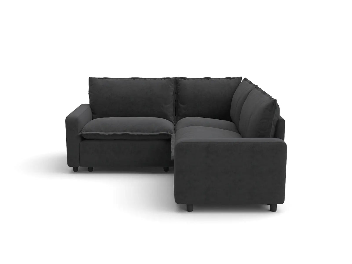Modular Cero Modular Sectionals | 3-Piece Grey Linen Small Space V-Shaped Sectionals 3-Seater