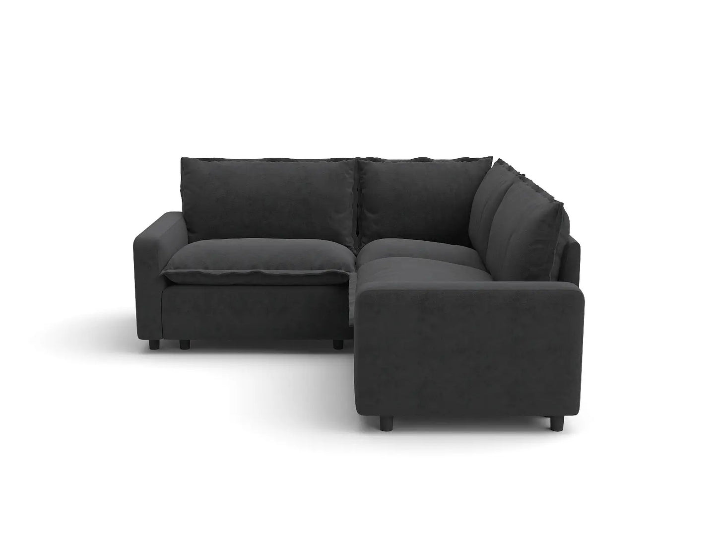 Modular Cero Modular Sectionals | 3-Piece Grey Linen Small Space V-Shaped Sectionals 3-Seater