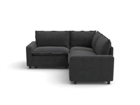Modular Cero Modular Sectionals | 3-Piece Grey Linen Small Space V-Shaped Sectionals 3-Seater
