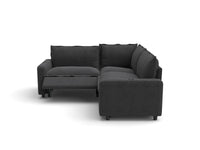 Modular Cero Reclining Sectionals | 3-Piece Grey Linen Small Space V-Shaped Sectionals 3-Seater