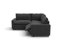 Modular Cero Reclining Sectionals | 3-Piece Grey Linen Small Space V-Shaped Sectionals 3-Seater