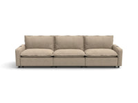 Modular Cero Sectional Recliner Couch | 3-Piece Khaki Linen Home Living Couch Sectionals 3-Seater