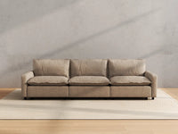 Modular Cero Modular Sectionals | 3-Piece Khaki Linen Small Space Couch Sectionals 3-Seater