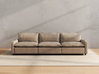 Modular Cero Reclining Sectionals | 3-Piece Khaki Linen Small Space Couch Sectionals 3-Seater