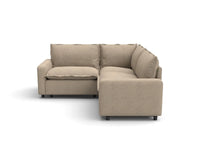 Modular Cero Modular Sectionals | 3-Piece Khaki Linen Small Space V-Shaped Sectionals 3-Seater