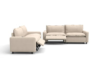 4 Piece Beige Linen Grand Estate V Shaped Sectionals 4 Seater 3