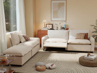 4 Piece Beige Linen Home Living Chaise Sectionals 3 Seater with 1 Ottoman 1 e36a1247 4a67 4c9b bf97 b078e9b5238d