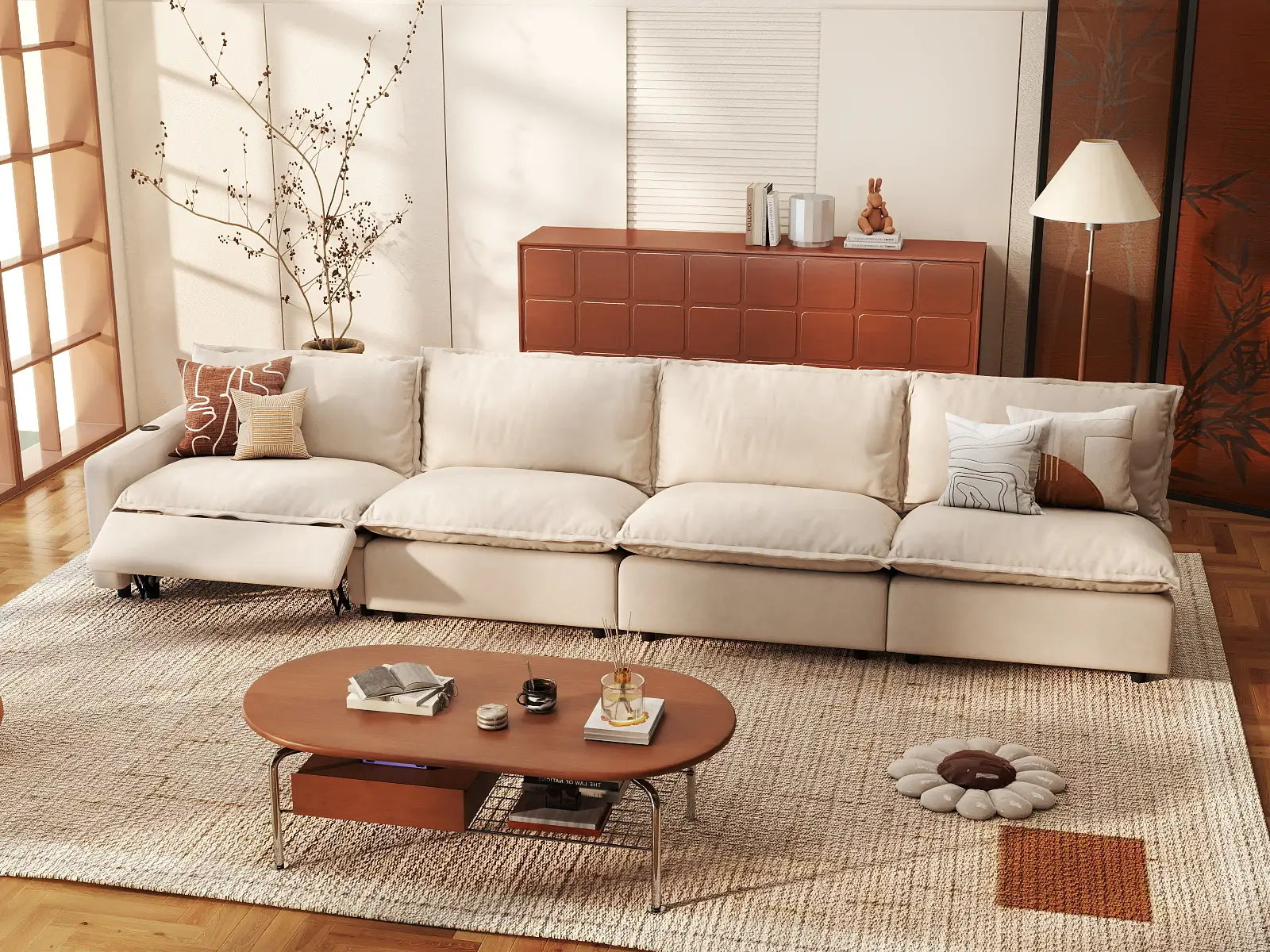 4 Piece Beige Linen Home Living Couch Sectionals 4 Seater 1 8ad7d515 f44c 4712 b04e c8704758eaa3