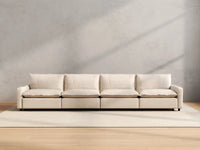 4 Piece Beige Linen Home Living Couch Sectionals 4 Seater 4