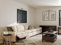 4 Piece Beige Linen Home Living Couch Sectionals 4 Seater 7