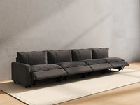 4 Piece Grey Linen Condo Furniture Couch Sectionals 4 Seater 6