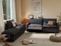 4 Piece Grey Linen Home Living Chaise Sectionals 3 Seater with 1 Ottoman 1 6607d094 89a5 40d3 a457 74b4915d0b2b