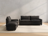 4 Piece Grey Linen Home Living Chaise Sectionals 3 Seater with 1 Ottoman 4 e0032eb5 4807 4fec 86c3 a360366d0ee5