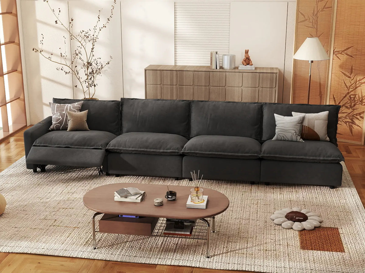 4 Piece Grey Linen Home Living Couch Sectionals 4 Seater 1 58a50b85 1523 42c6 b51d 1f8b11a4eb31