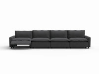 4 Piece Grey Linen Home Living Couch Sectionals 4 Seater 3