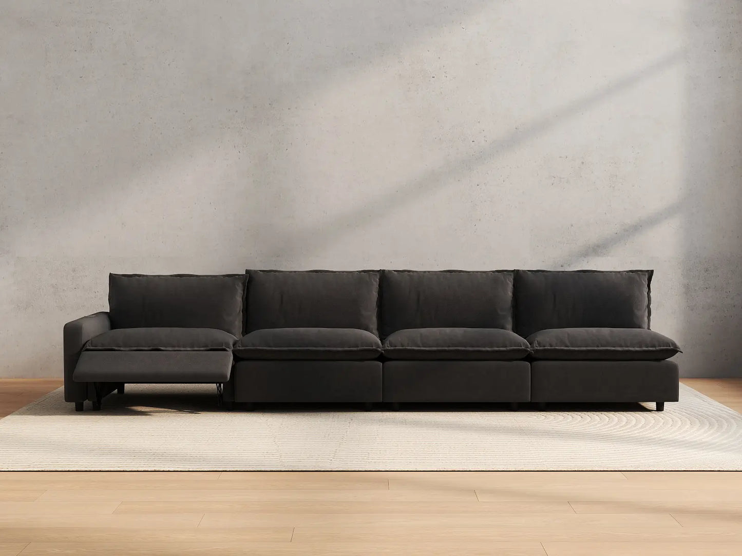 4 Piece Grey Linen Home Living Couch Sectionals 4 Seater 5 0287b04e 18ce 4135 a404 eed956ee342c