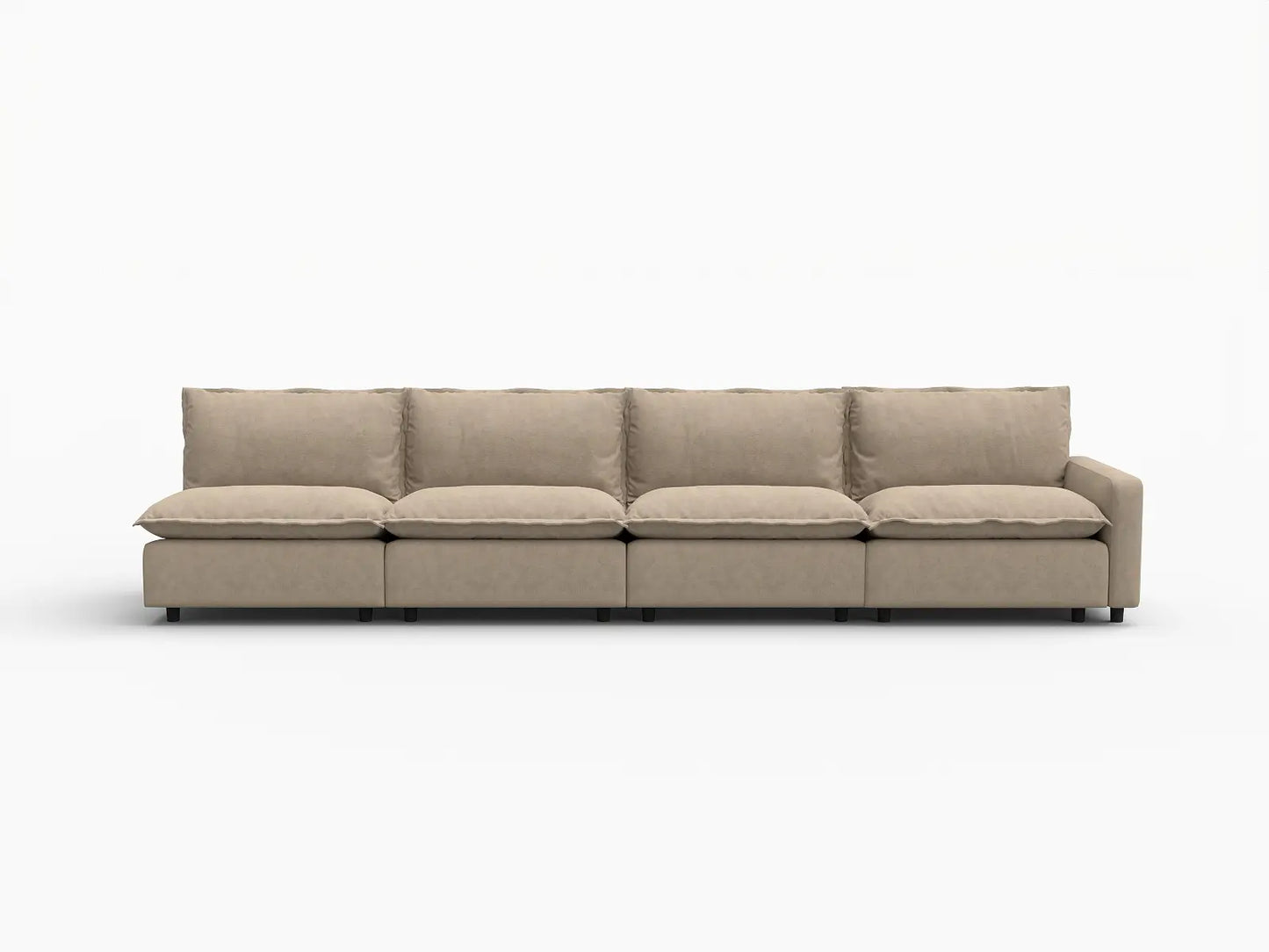 4 Piece Khaki Linen Home Living Couch Sectionals 4 Seater 2 02a1fdf7 8138 4897 86bf 8c6787cb3263