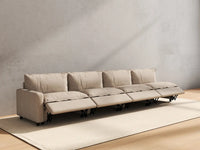 4 Piece Khaki Linen Home Living Couch Sectionals 4 Seater 6