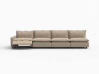 4 Piece Khaki Linen Main Living Area Couch Sectionals 4 Seater 3