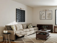 4 Piece Khaki Linen Main Living Area Couch Sectionals 4 Seater 7