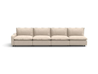 Modular Cero Reclining Sectionals | 4-Piece Beige Linen Home Living Couch Sectionals 4-Seater