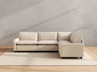 Modular Cero Modular Sectionals | 4-Piece Beige Linen Home Living L-Shaped Sectionals 4-Seater
