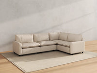 Modular Cero Modular Sectionals | 4-Piece Beige Linen Home Living L-Shaped Sectionals 4-Seater