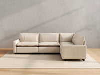 Modular Cero Reclining Sectionals | 4-Piece Beige Linen Home Living L-Shaped Sectionals 4-Seater