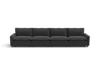 Modular Cero Modular Sectionals | 4-Piece Grey Linen Home Living Couch Sectionals 4-Seater
