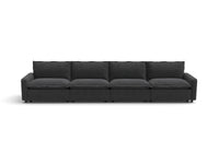 Modular Cero Reclining Sectionals | 4-Piece Grey Linen Home Living Couch Sectionals 4-Seater