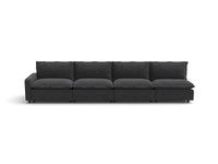 Modular Cero Reclining Sectionals | 4-Piece Grey Linen Home Living Couch Sectionals 4-Seater