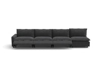 Modular Cero Reclining Sectionals | 4-Piece Grey Linen Home Living Couch Sectionals 4-Seater