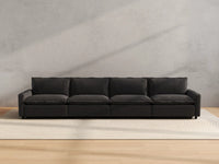 Modular Cero Reclining Sectionals | 4-Piece Grey Linen Home Living Couch Sectionals 4-Seater