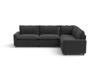 Modular Cero Reclining Sectionals | 4-Piece Grey Linen Large Space L-Shaped Sectionals 4-Seater